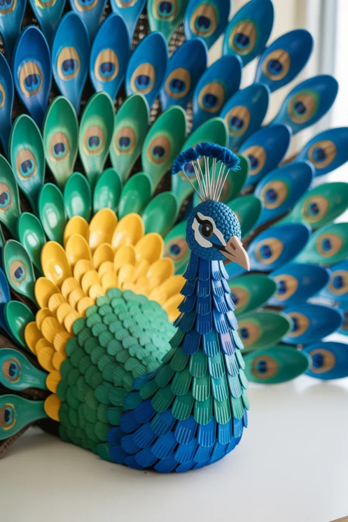 Plastic Spoon Peacock
