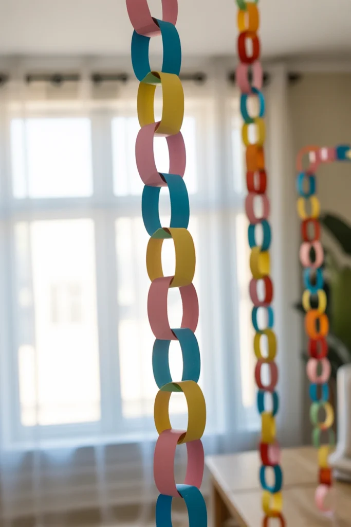 Rainbow Paper Chains