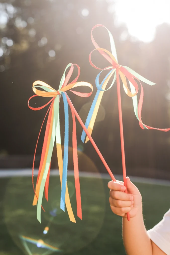 Rainbow Ribbon Wands