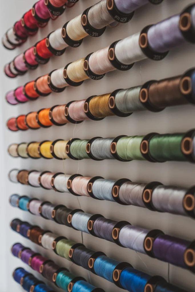 Rainbow Thread Wall Display