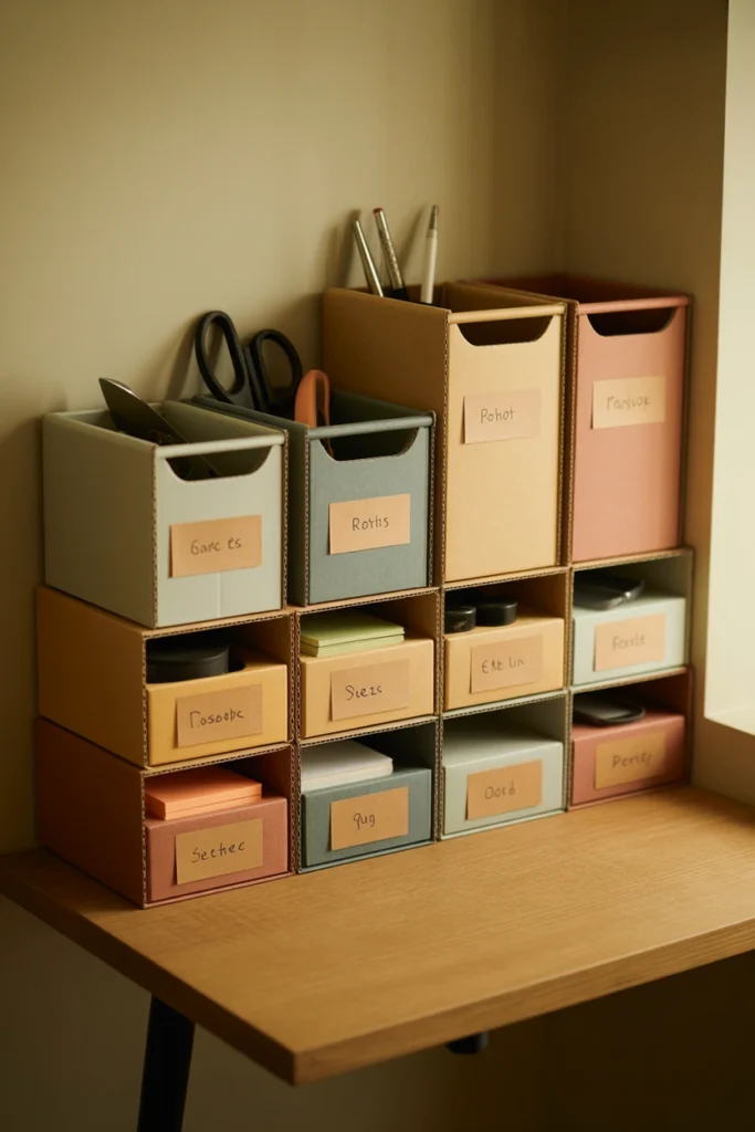 Shoe Box Desk Organizer