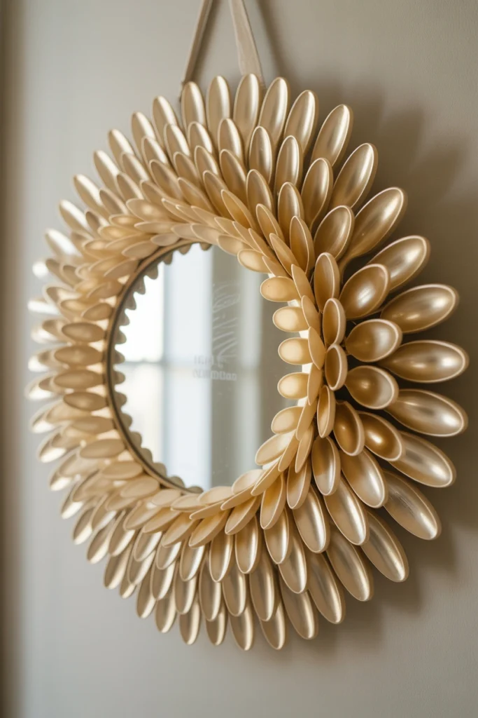 Spoon Flower Mirror Frame