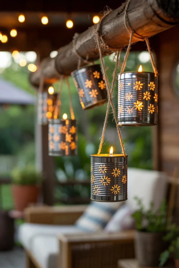 Tin Can Hanging Lanterns