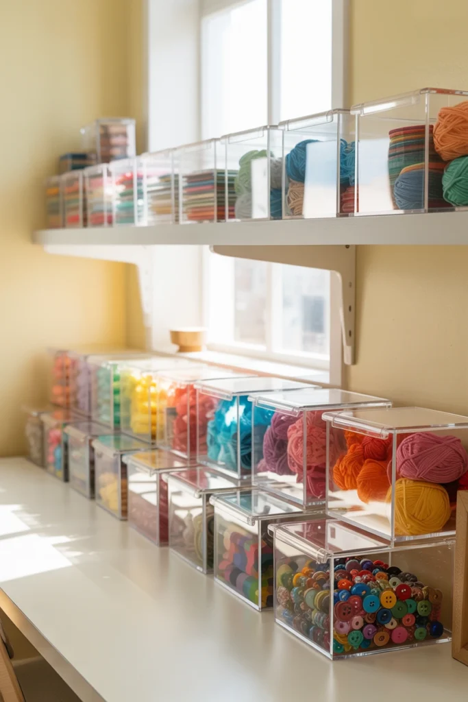 Use Clear Containers for Supplies