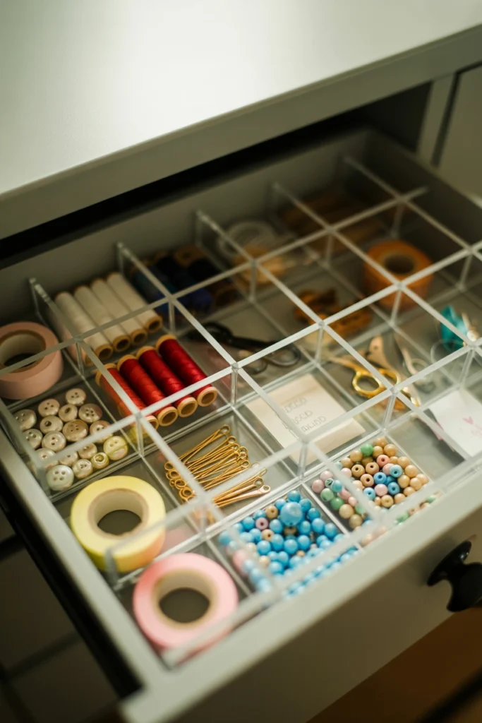 Use Clear Drawer Organizers