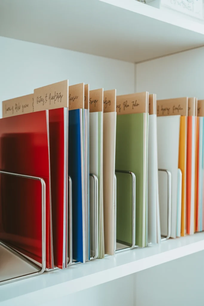 Use Magazine Holders for Vinyl and Paper
