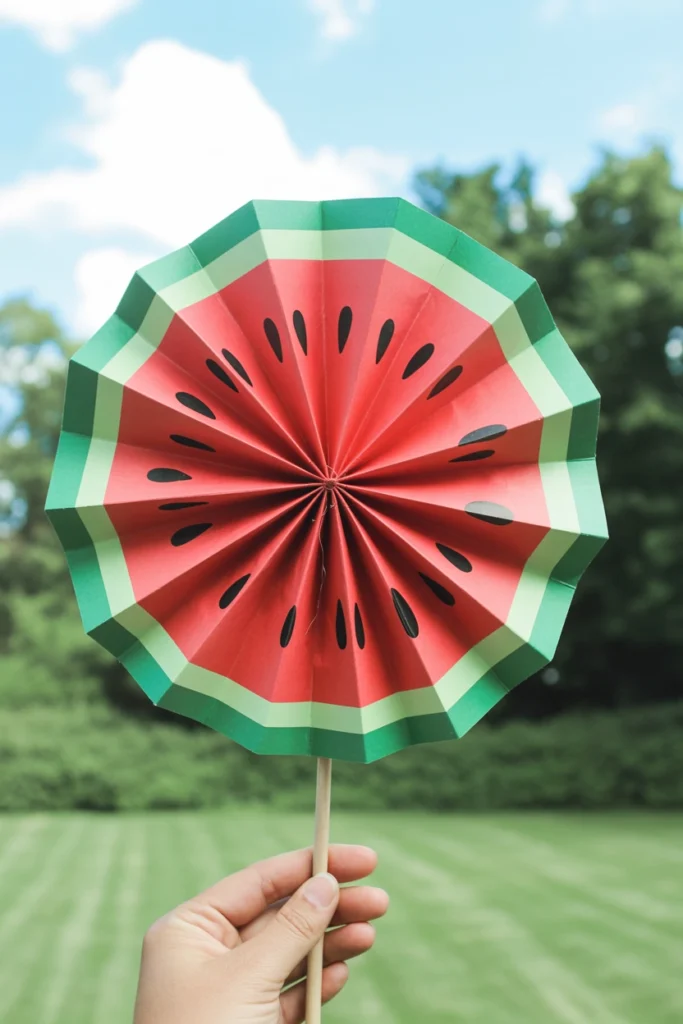 Watermelon Paper Pinwheels