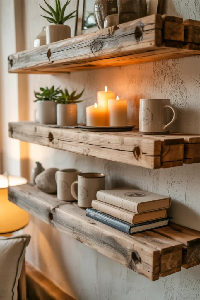 Wooden Pallet Floating Shelves