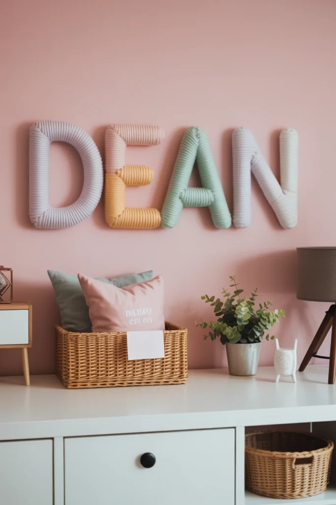  Yarn Wrapped Wall Letters