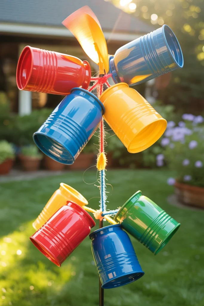 Yogurt Cup Wind Spinner