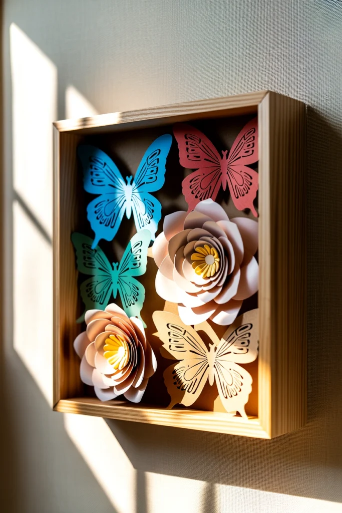 Cardboard Butterfly Shadow Box