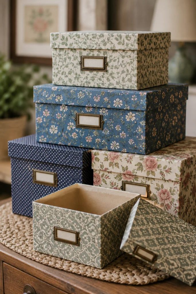 Cardboard Decorative Storage Boxes