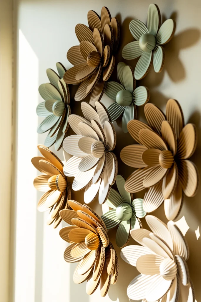 Cardboard Flower Wall Decor
