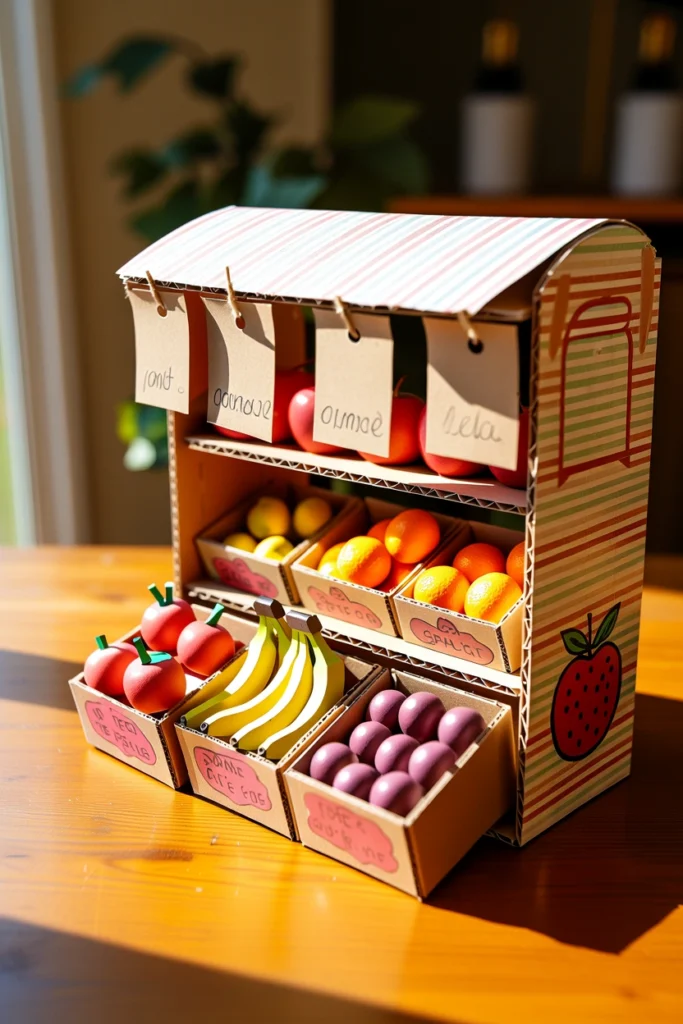 Cardboard Fruit Market Stand