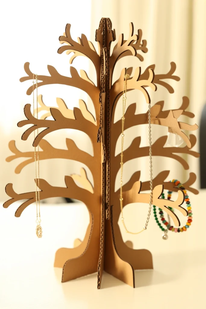 Cardboard Jewelry Display Tree