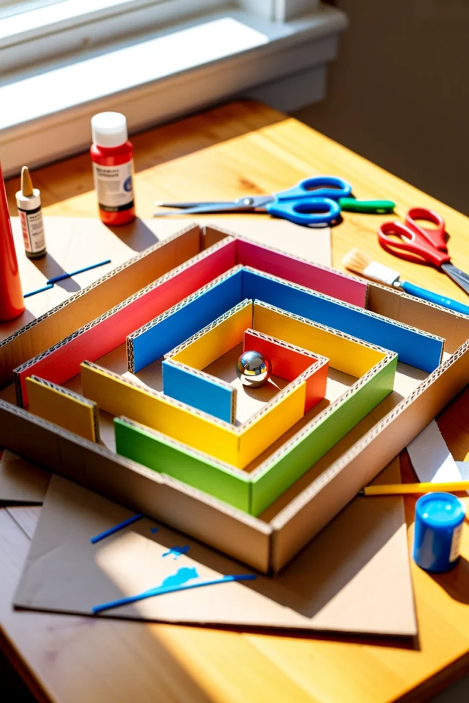 Cardboard Marble Maze