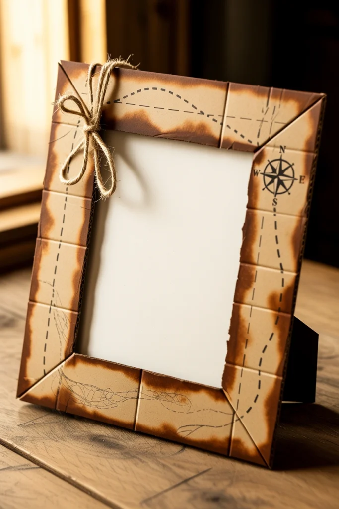 Cardboard Treasure Map Frame