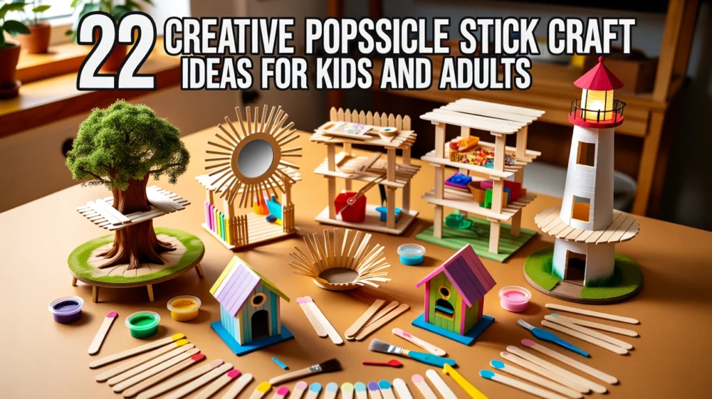 Creative Popsicle Stick Craft Ideas for Kids and Adults