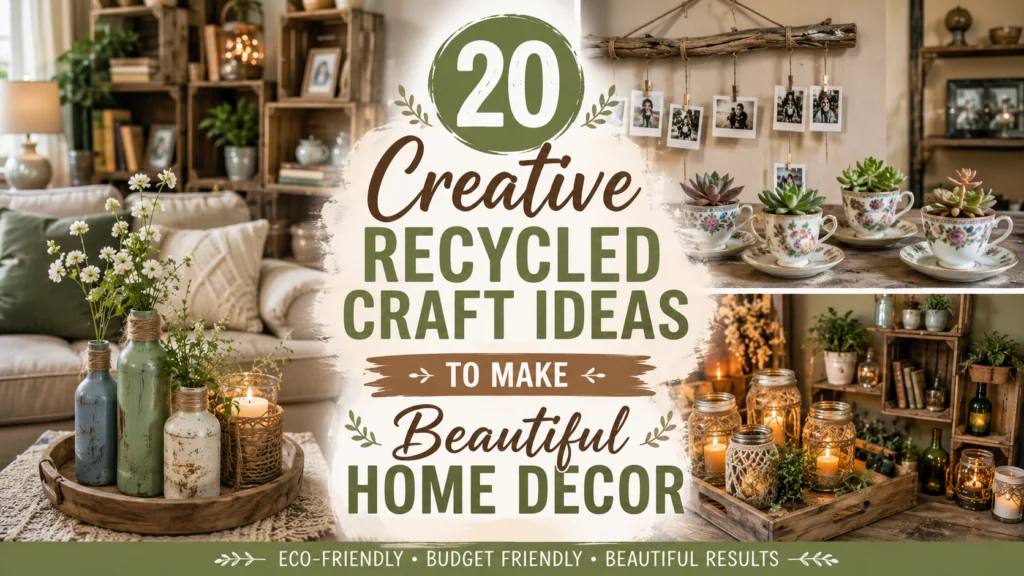 Creative Recycled Craft Ideas to Make Beautiful Home Decor