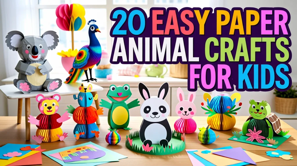 Easy Paper Animal Crafts for Kids