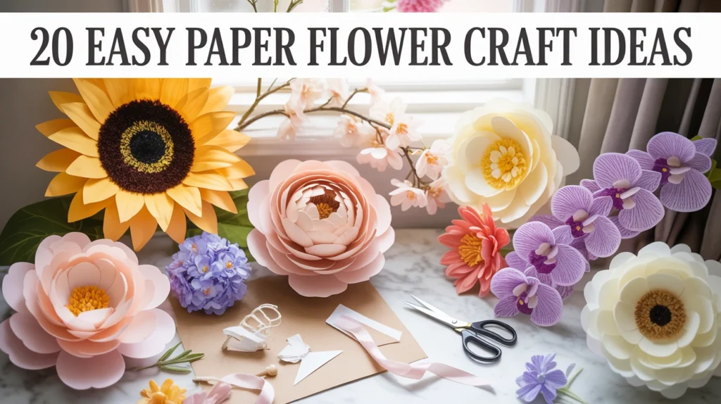 Easy Paper Flower Craft Ideas