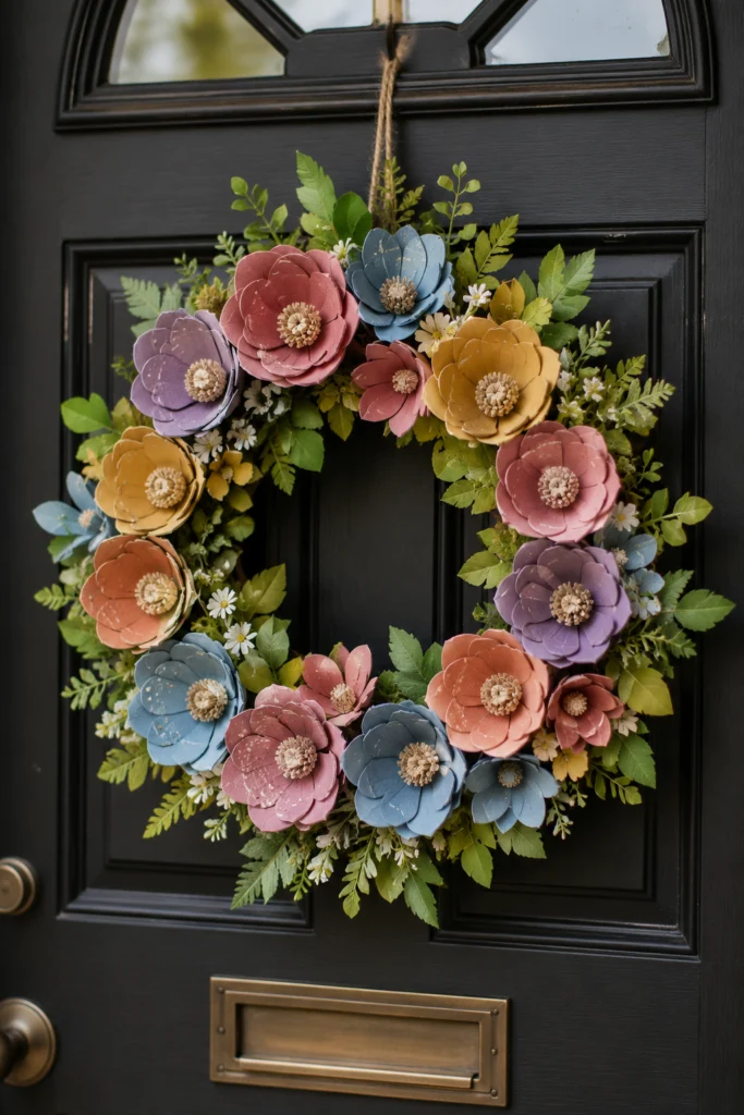 Egg Carton Floral Wreath