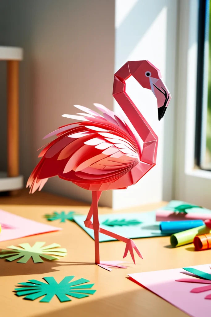 Flamingo Standing Card