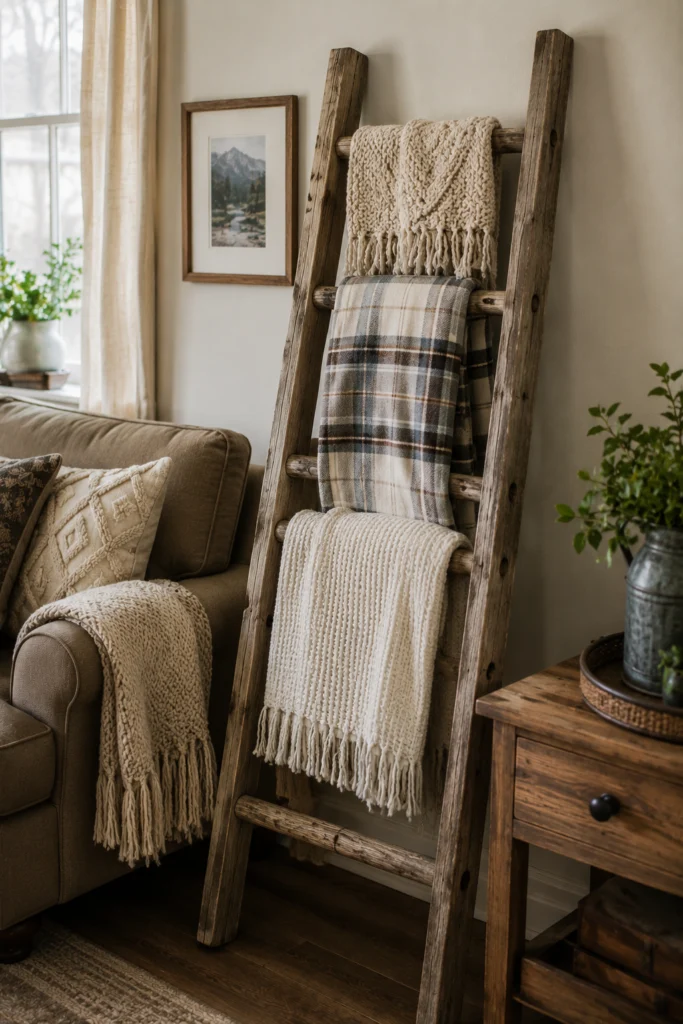 Ladder Blanket Rack