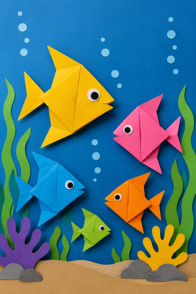 Origami Fish Family