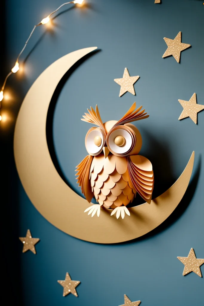 Owl Moon Decoration