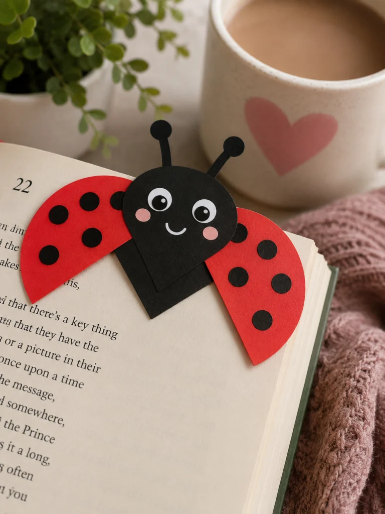 Paper Ladybug Bookmark