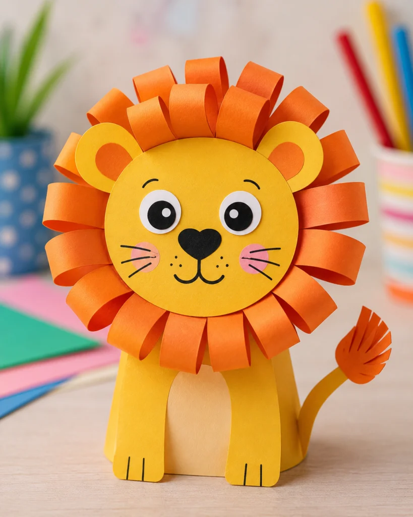 Paper Lion Mane Craft