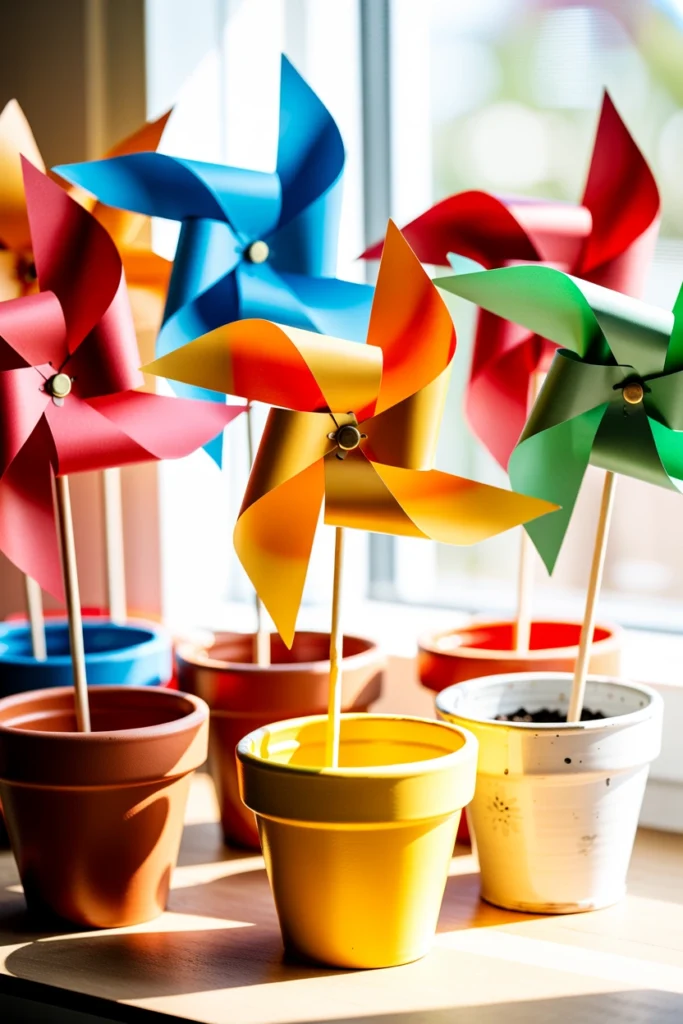 Paper Pinwheel Garden