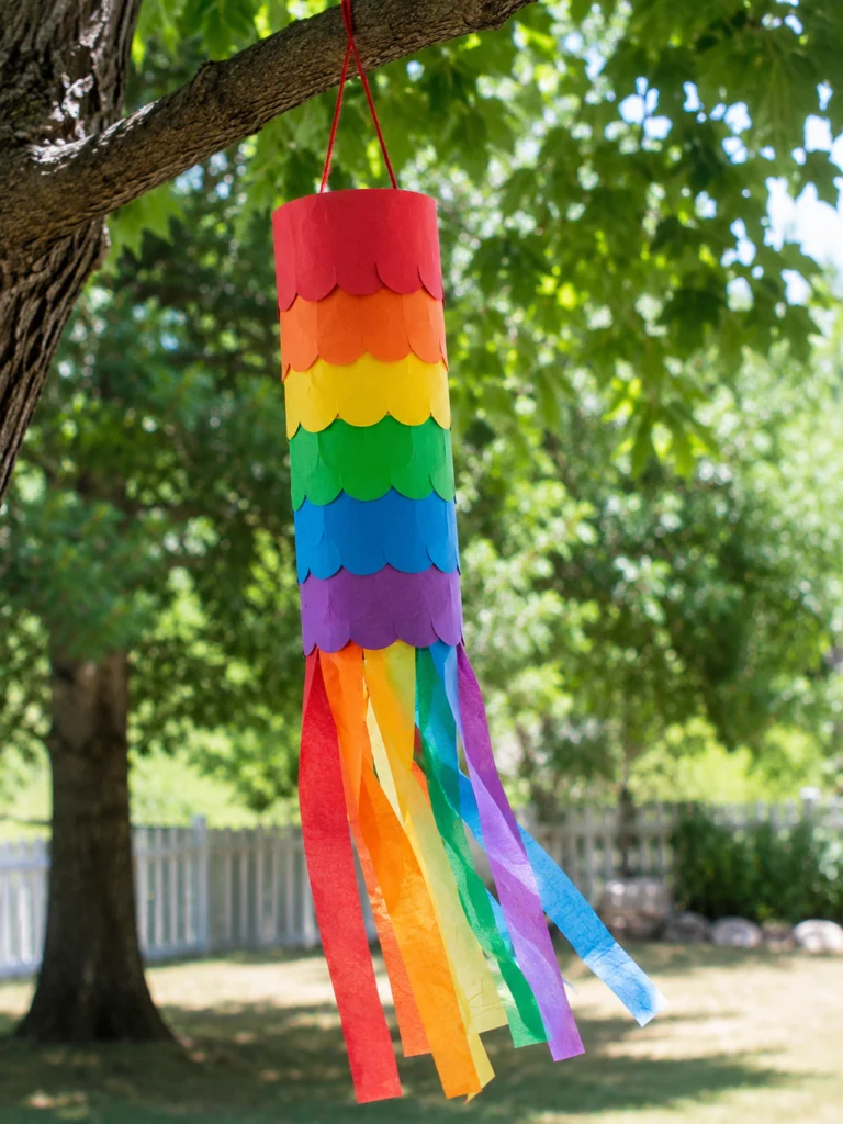 Paper Rainbow Windsock