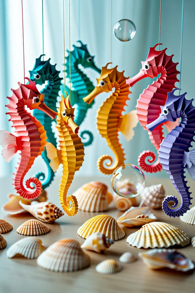 Paper Seahorse Mobile