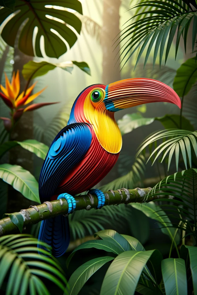 Toucan Jungle Scene