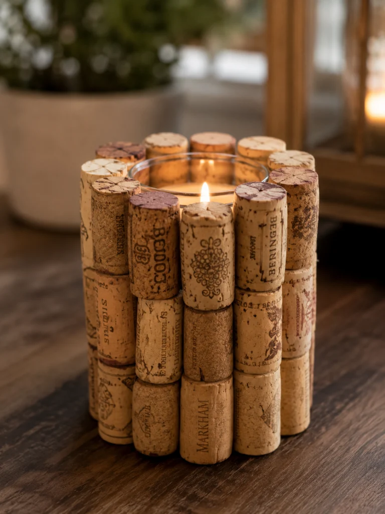 Wine Cork Candle Holder