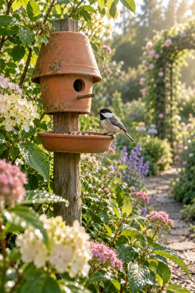 Birdhouse Garden Feeder