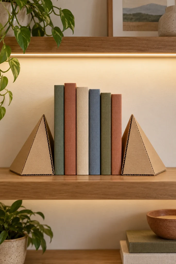 Cardboard Crafts Bookends