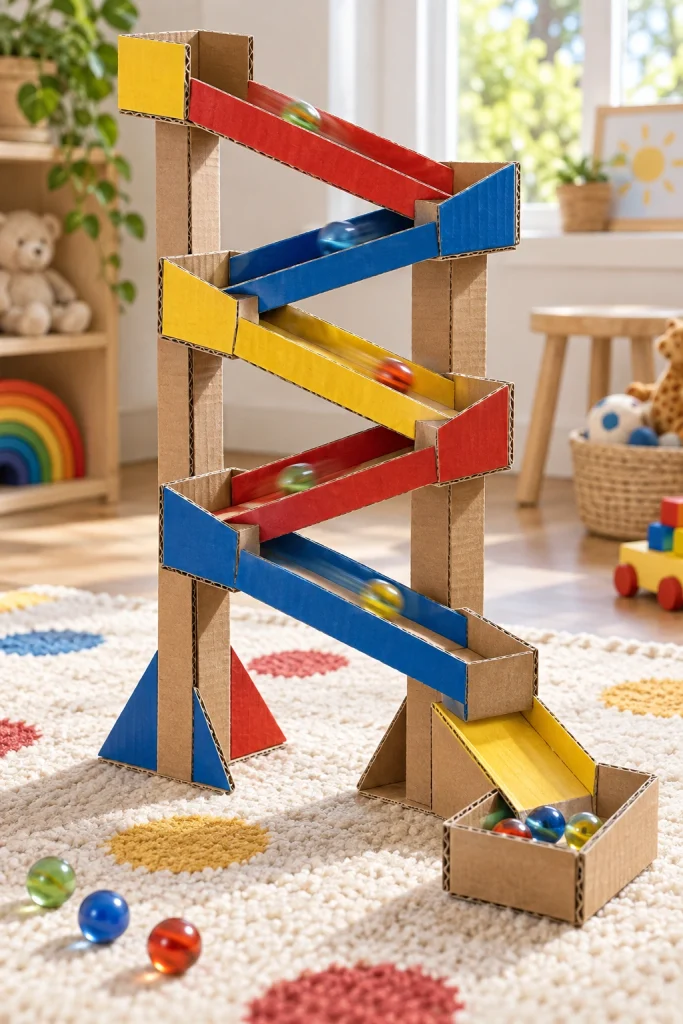 Cardboard Crafts Marble Run
