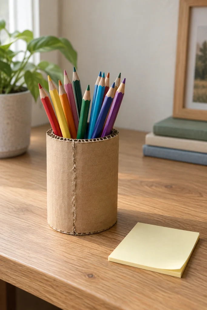 Cardboard Crafts Pencil Holder