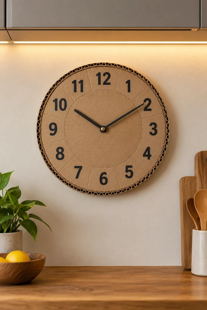 Cardboard Crafts Wall Clock