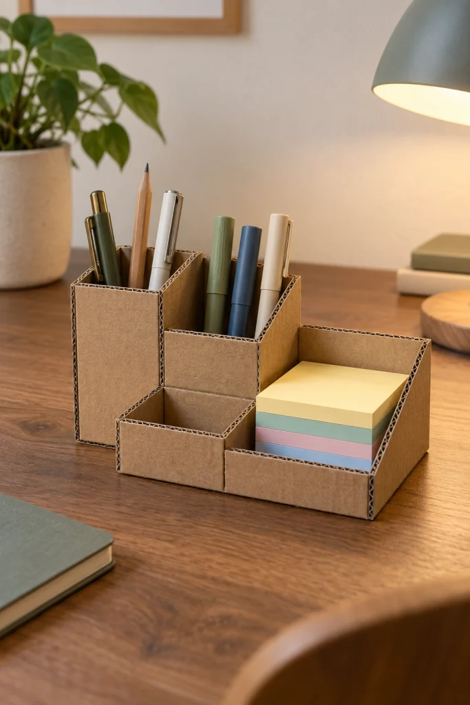 Cardboard Desk Organizer