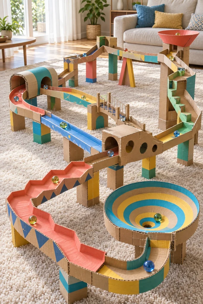 Cardboard Marble Run