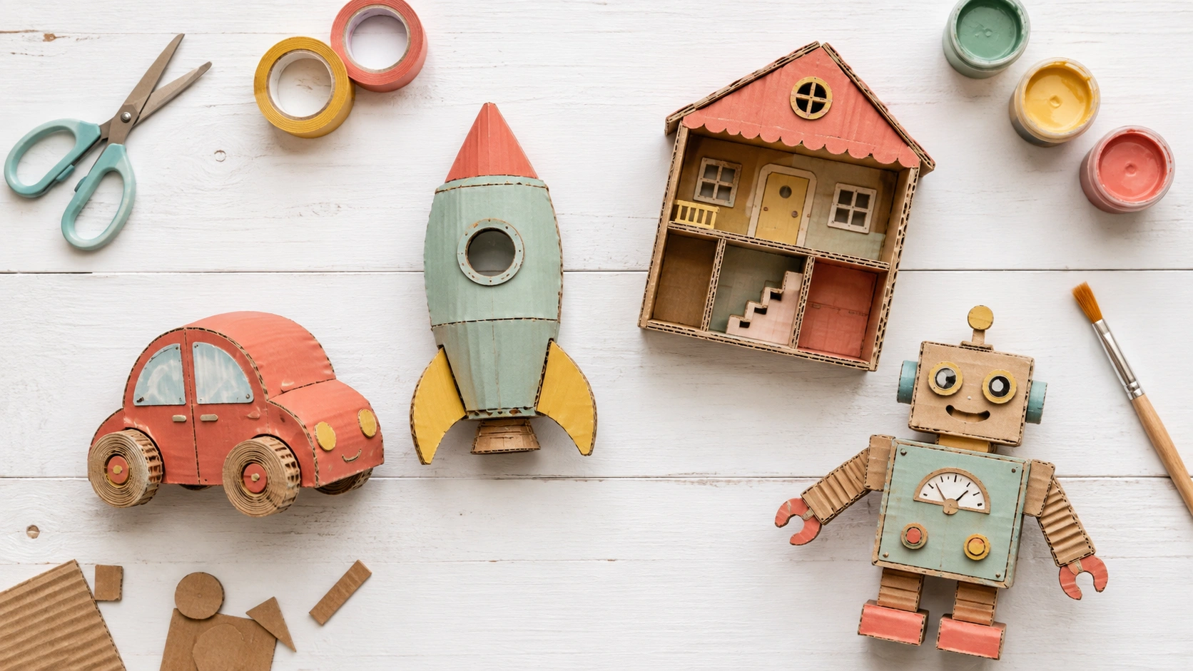 16 Cardboard Toy Craft Ideas