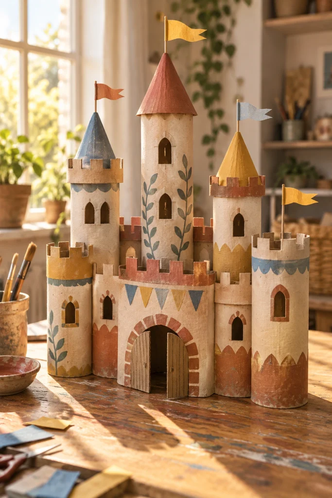 Cardboard Tube Castle Fortress
