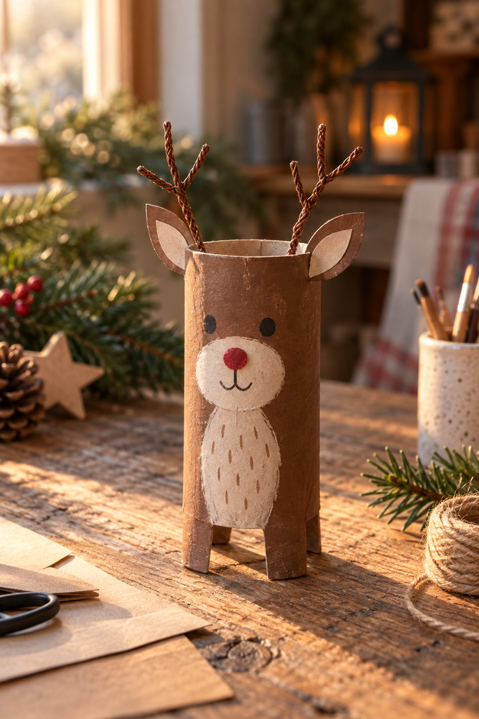 Cardboard Tube Holiday Reindeer