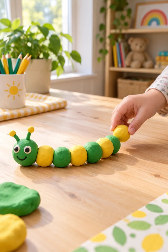 Clay Caterpillar Crawl