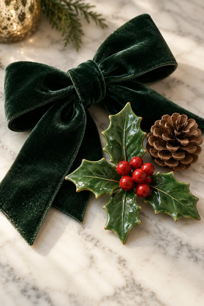 Clay Holly Leaves