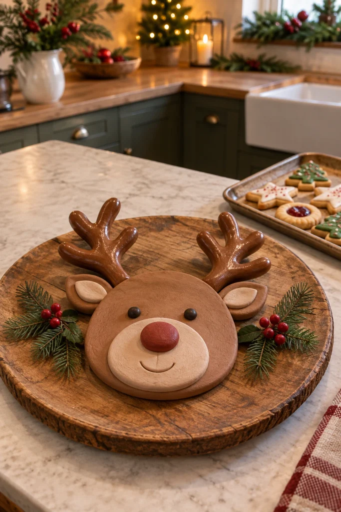 Clay Reindeer Platters
